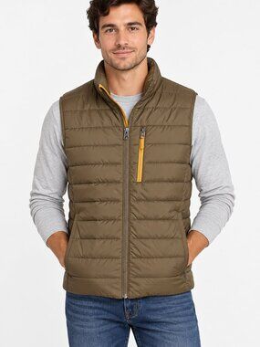 NWT Nautica Men’s Lightweight Quilted Puffer Vest Brown XXL